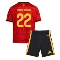 Camiseta Bélgica Alexis Saelemaekers #22 Primera Equipación Replica Mundial 2026 para niños mangas cortas (+ Pantalones cortos)